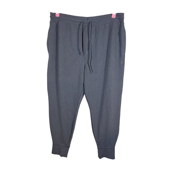 Tommy John Joggers L Gray Waffle Knit Loungwear Preppy Classic Active Sporty - Picture 1 of 13